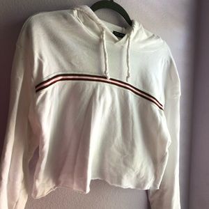 white cropped hoodie